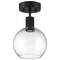 Access Lighting Port Nine Burgundy, Burgundy LED SemiFlush, Matte Black Finish, Clear Glass 63148LEDD-MBL/CLR - alternate 2